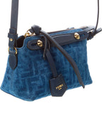 Fendi By The Way Mini Flocked Denim & Leather Satchel