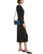 Fendi By The Way Mini Flocked Denim & Leather Satchel