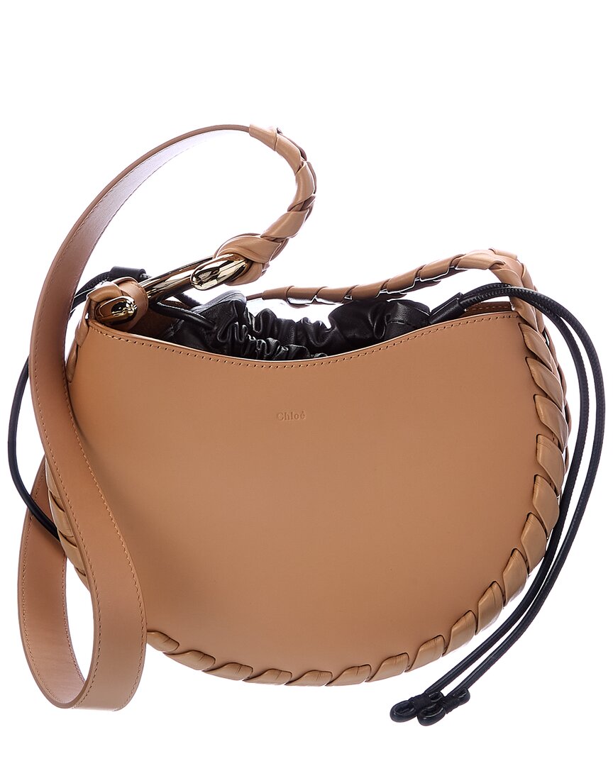 Chloé Mate Small Leather Hobo Bag Brown Multi ONE SIZE