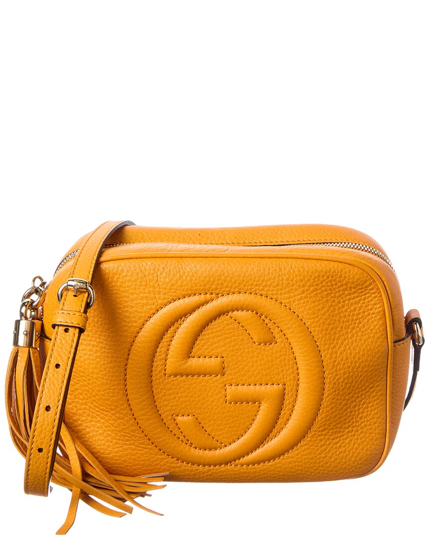 Gucci Curcuma Pebbled Calfskin Leather Small Soho Disco Bag (Authentic Pre-