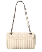 Gucci Mystic White Calfskin Matelasse Leather Aria Small Gg Marmont Shoulder