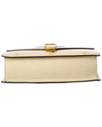 Gucci White Calfskin Leather Bee Star Print Small Sylvie Shoulder Bag