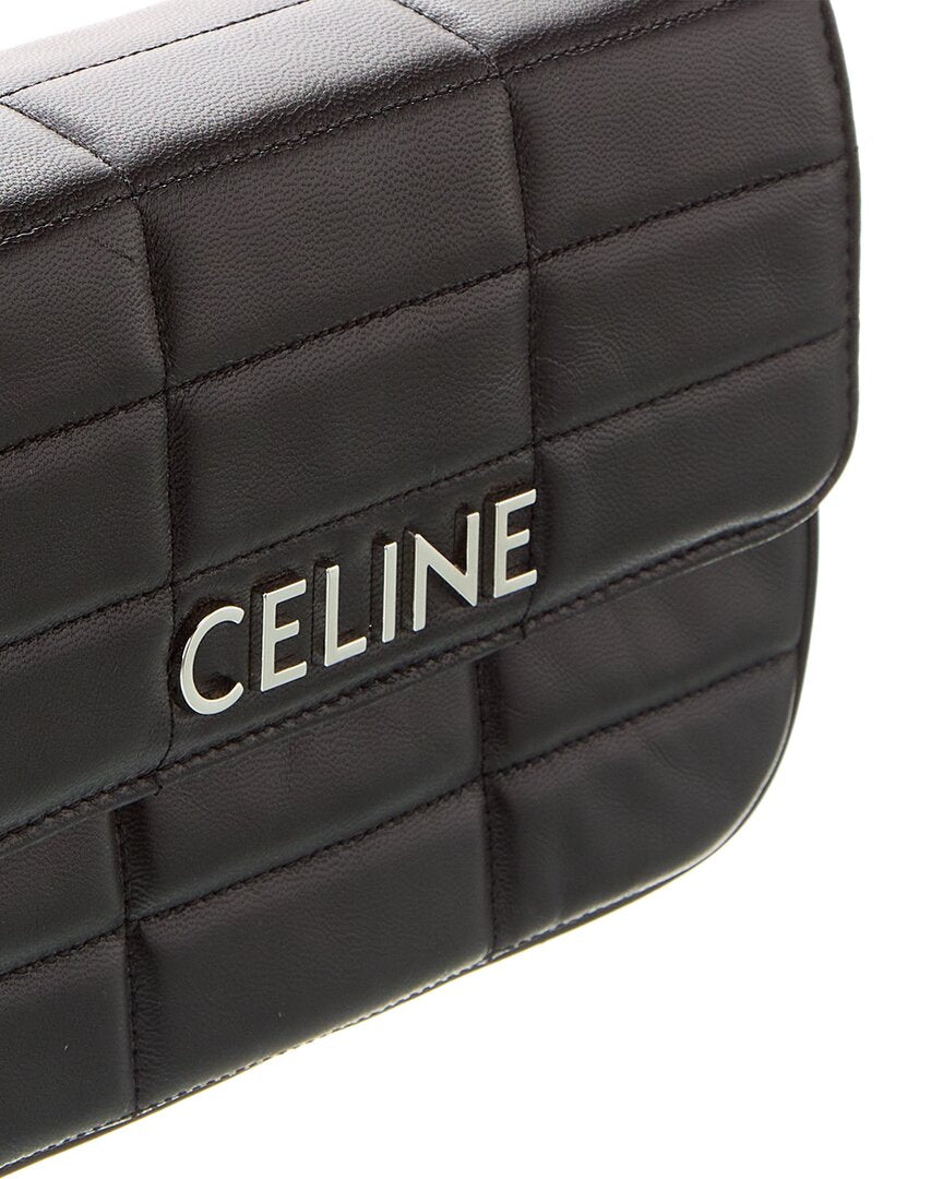 Celine Monochrome Quilted Leather Shoulder Bag