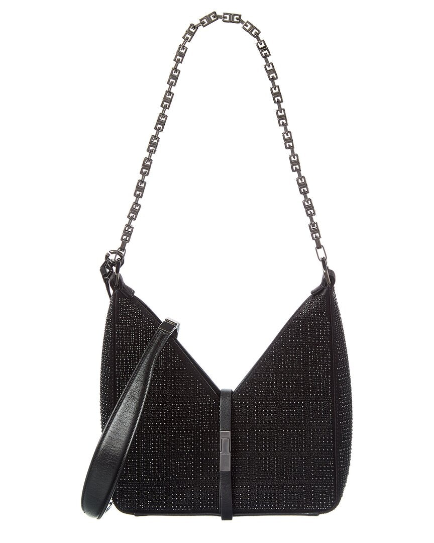 Givenchy Cut Out Mini Satin & Leather Shoulder Bag