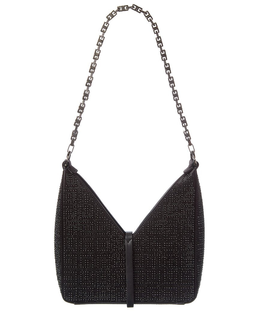 Givenchy Cut Out Mini Satin & Leather Shoulder Bag