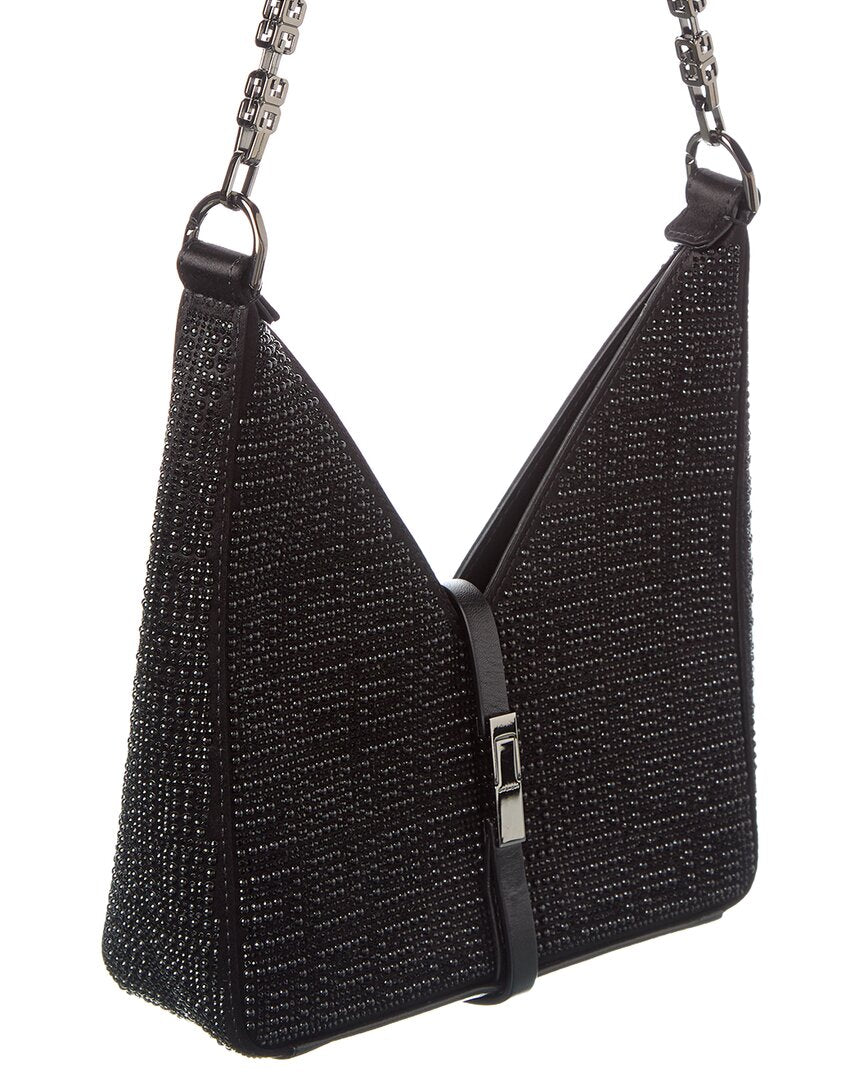 Givenchy Cut Out Mini Satin & Leather Shoulder Bag