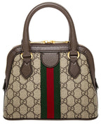 Gucci Ophidia Mini Gg Supreme Canvas & Leather Top Handle Bag
