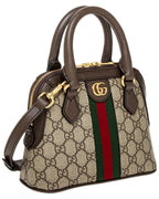 Gucci Ophidia Mini Gg Supreme Canvas & Leather Top Handle Bag