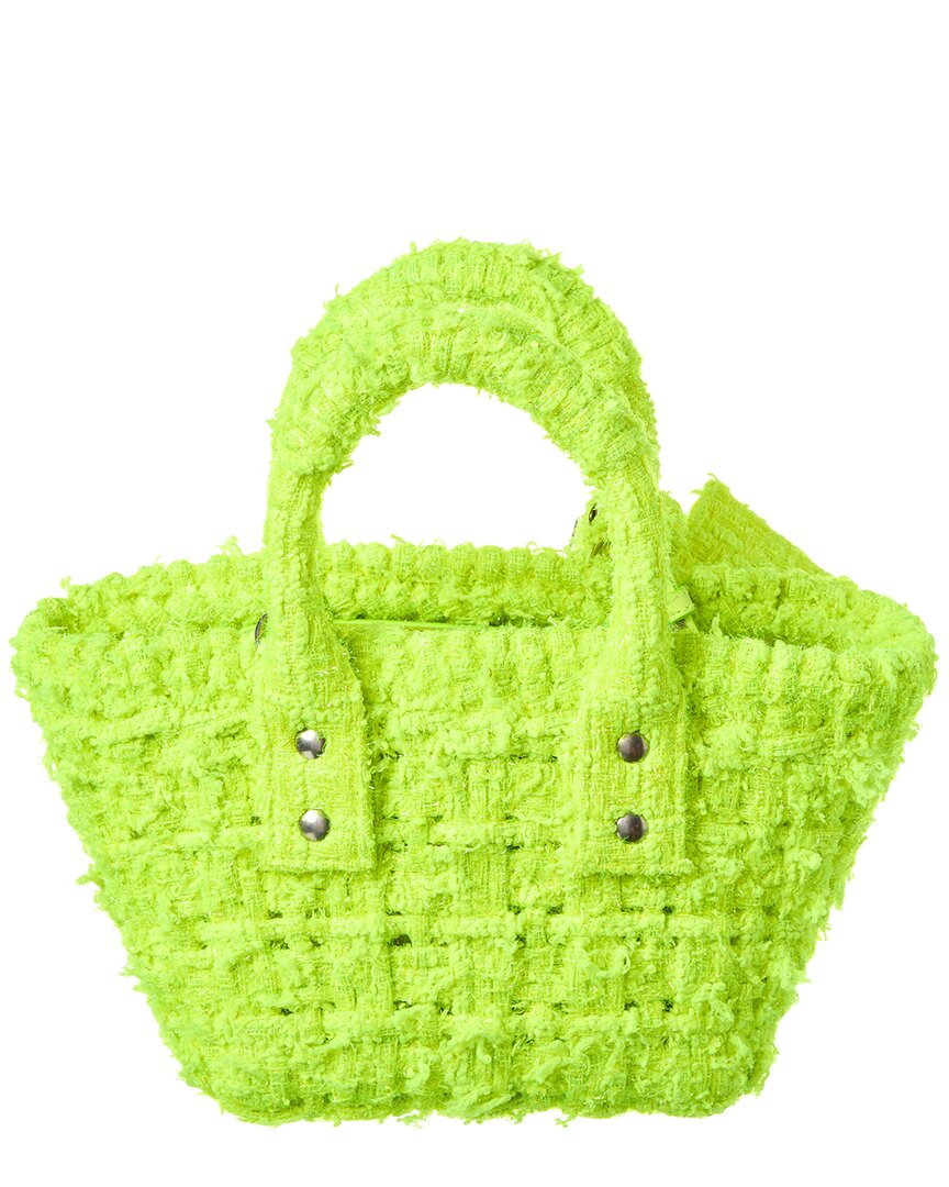 Balenciaga Bistro Xxs Tweed Basket Tote