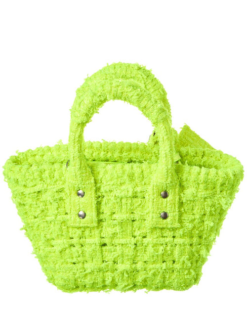 Balenciaga Bistro Xxs Tweed Basket Tote