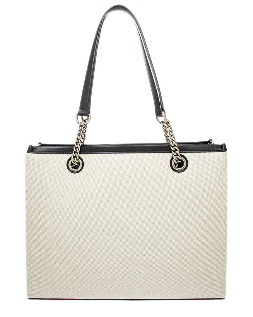 Balenciaga Duty Free Medium Leather & Canvas Tote