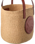 Chloé Large Horse Medal Paper & Leather Basket Bag