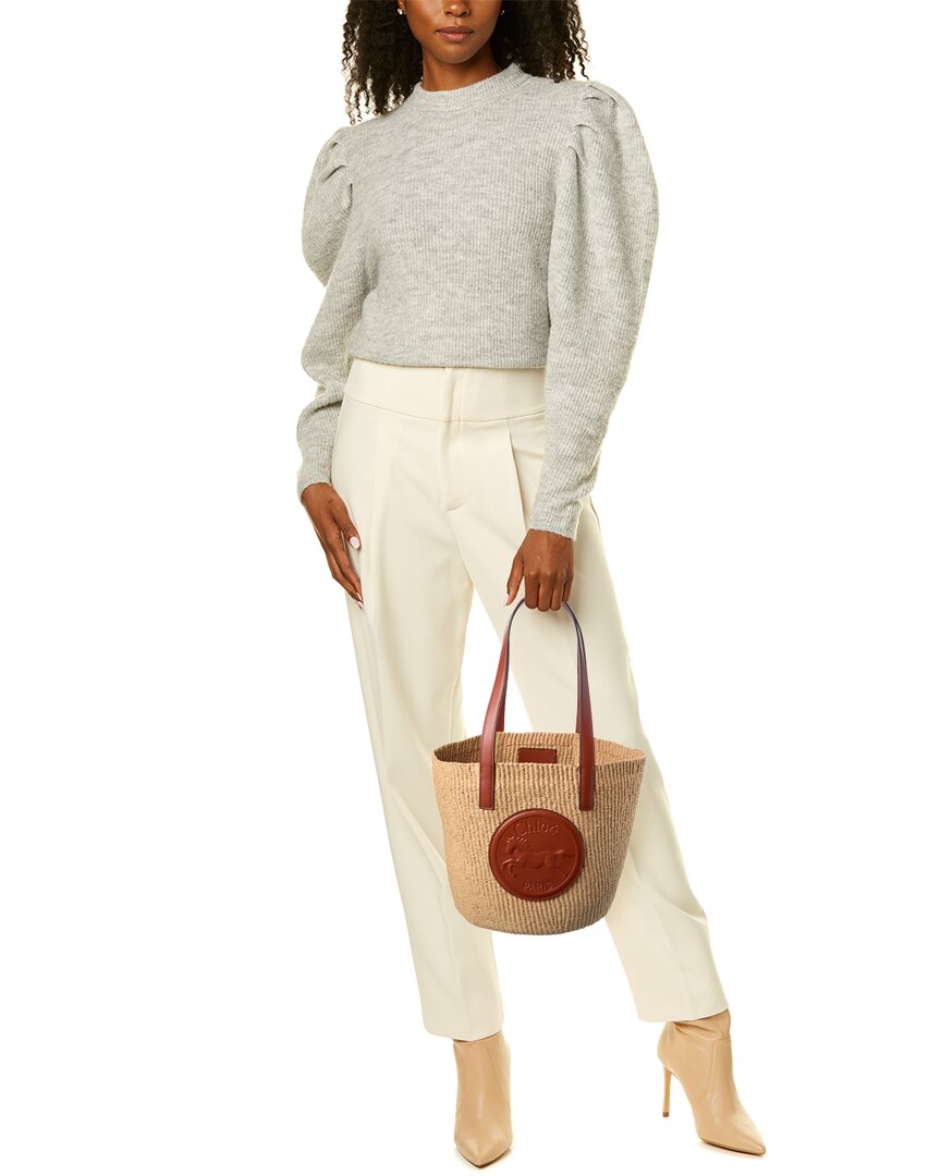 Chloé Large Horse Medal Paper & Leather Basket Bag