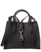 Gucci Logo Small Leather Tote Black ONE SIZE