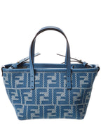Fendi Roll Mini Ff Jacquard & Leather Tote