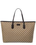 Gucci Gg Supreme Canvas & Leather Tote