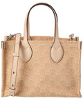 Gucci Ophidia Medium Gg Denim & Leather Tote
