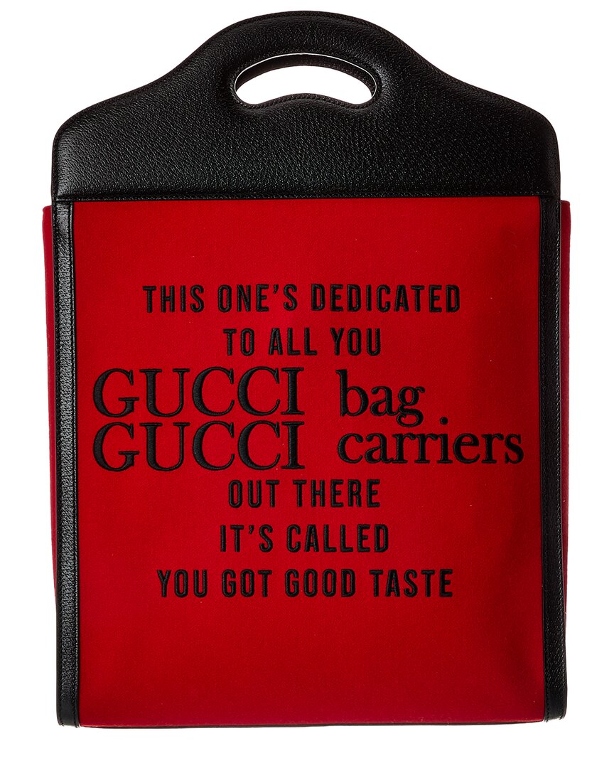 Gucci Centennial 100 Medium Canvas & Leather Tote