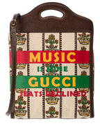 Gucci Centennial 100 Medium Canvas & Leather Tote