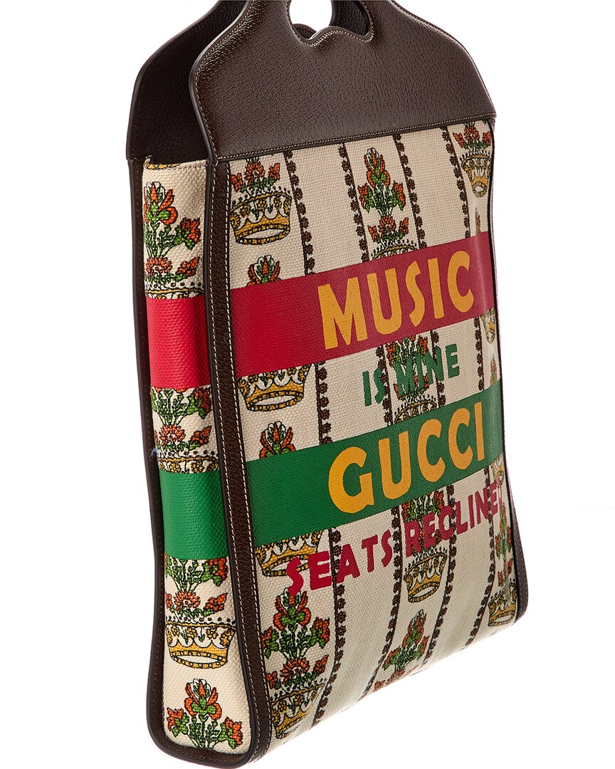 Gucci Centennial 100 Medium Canvas & Leather Tote