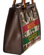 Gucci Diana Music Is Mine Medium Canvas & Leather Tote
