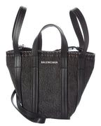 Balenciaga Ever 2.0 N/S Xs Denim & Leather Tote