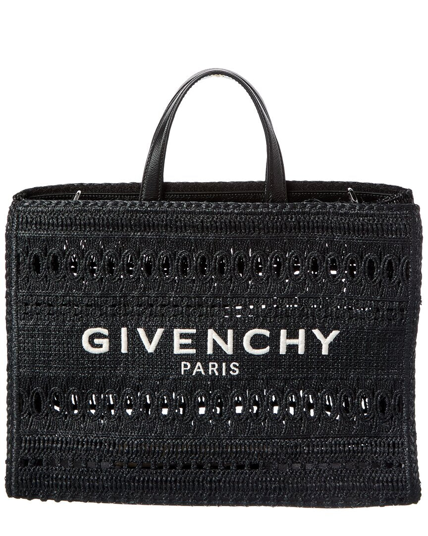 Givenchy G Medium Straw Tote