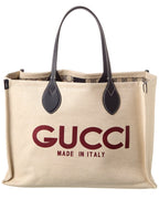 Gucci Medium Canvas & Leather Tote