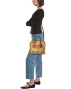 Gucci Small Jute & Leather Tote
