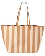 Fendi Roll Large Canvas & Leather Tote
