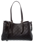 Gucci Gg Emblem Medium Leather Tote