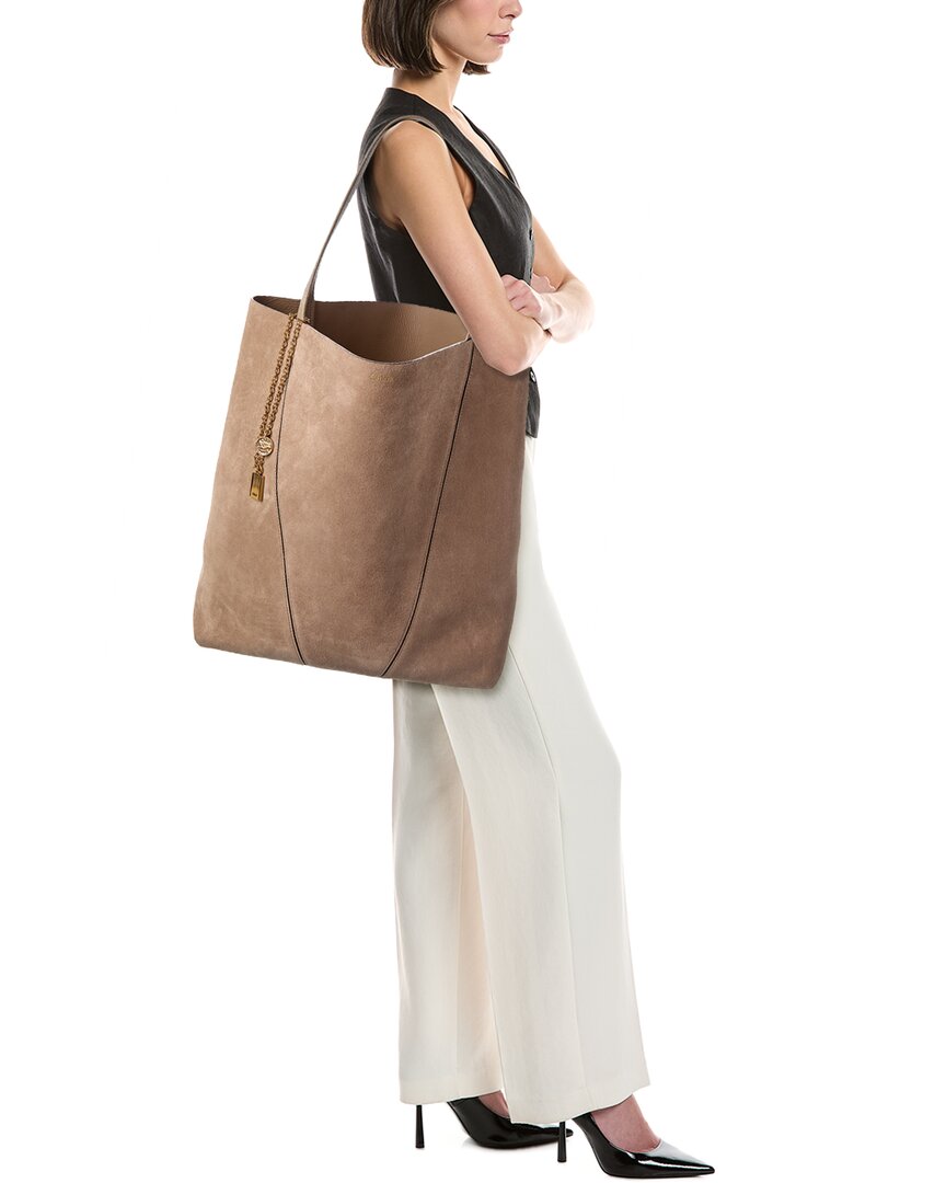 Chloé Spin Large Suede & Leather Tote