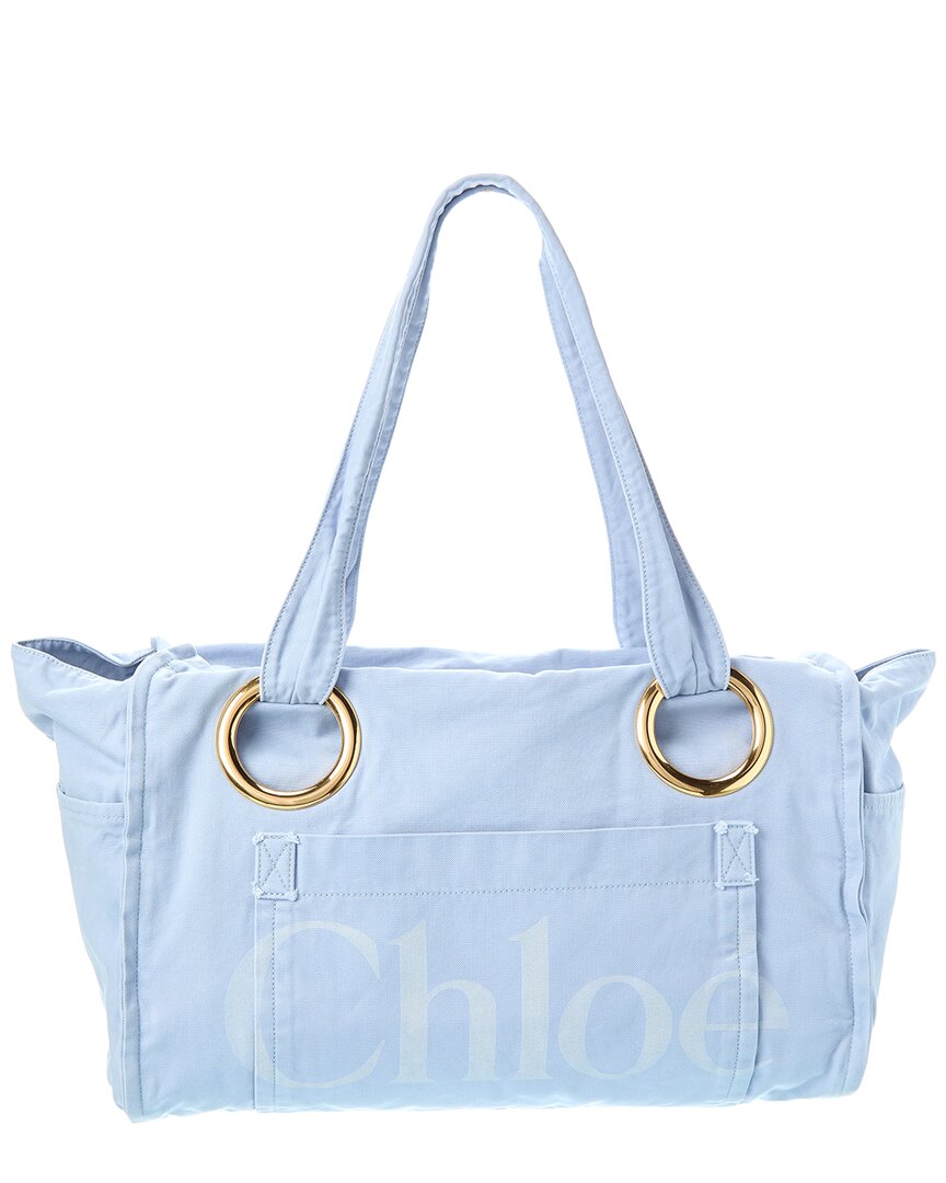 Chloé Plage Large Canvas Tote