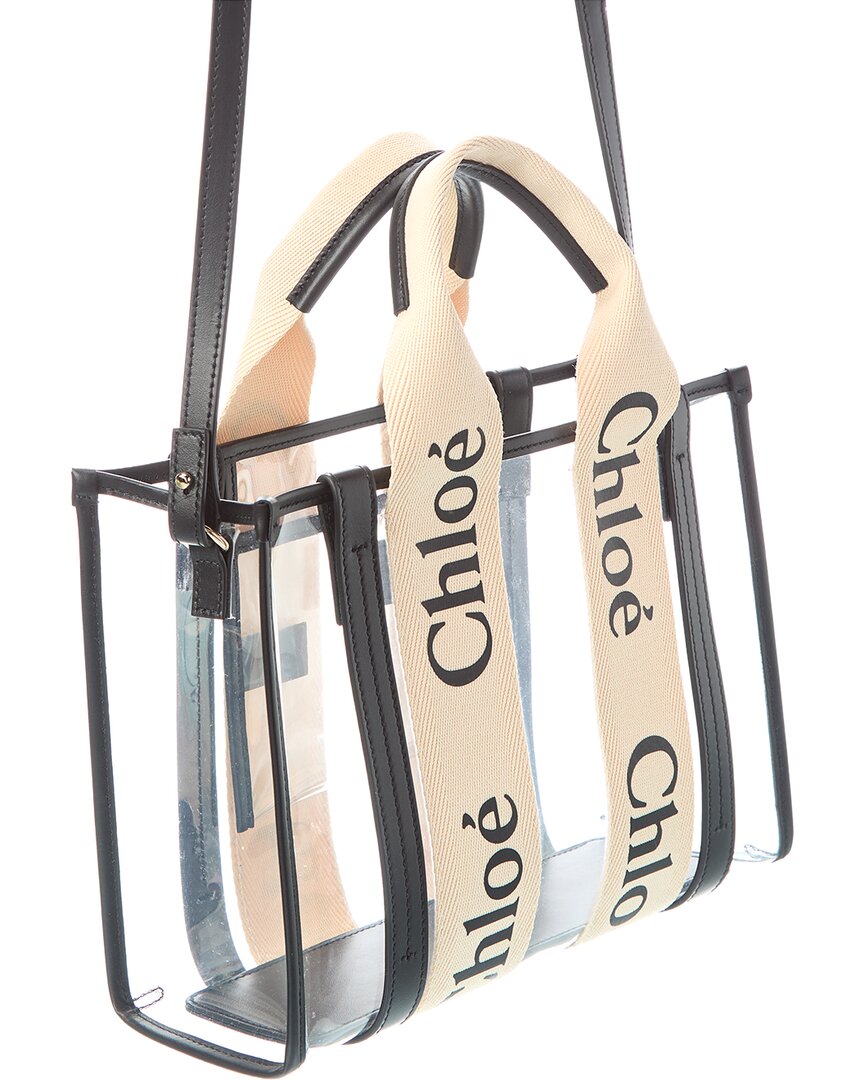 Chloé Woody Small Vinyl & Leather Tote