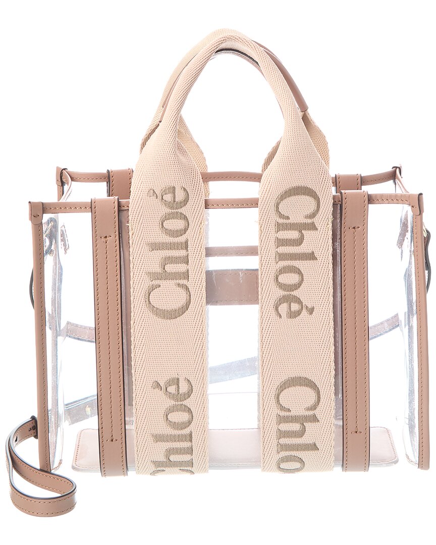 Chloé Woody Small Vinyl & Leather Tote