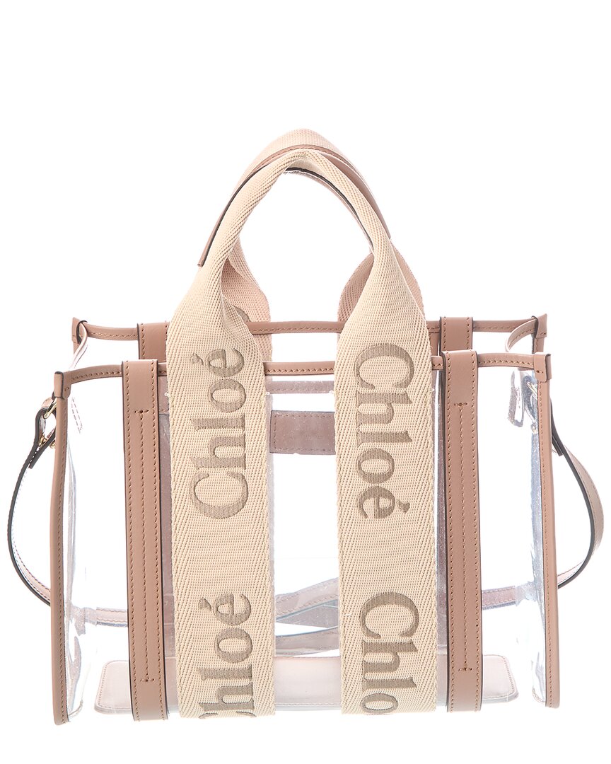 Chloé Woody Small Vinyl & Leather Tote