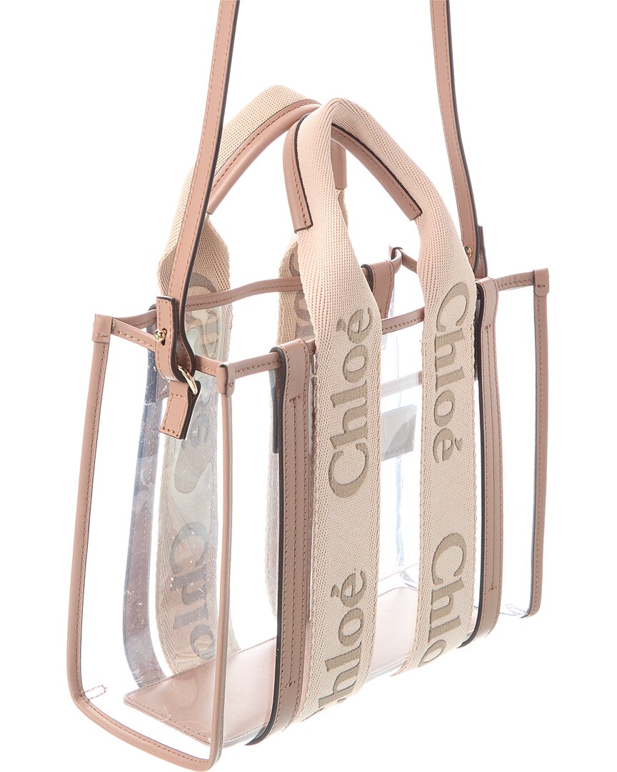 Chloé Woody Small Vinyl & Leather Tote