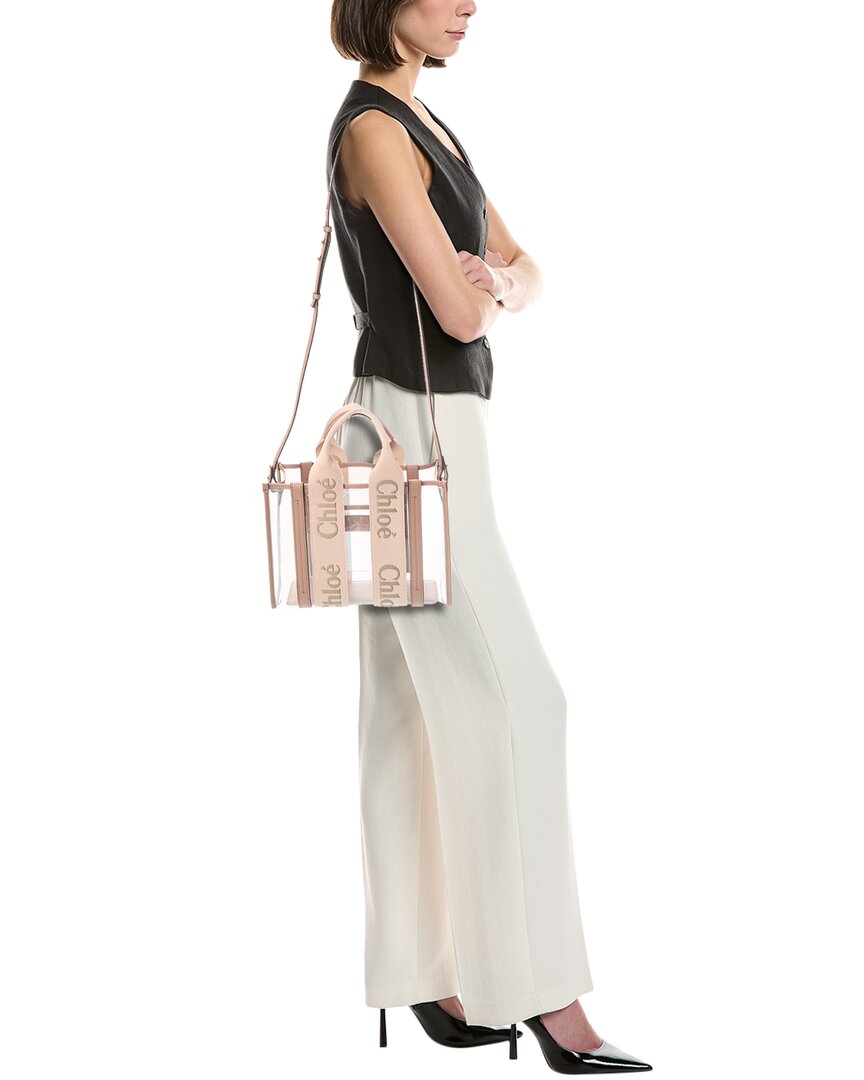 Chloé Woody Small Vinyl & Leather Tote