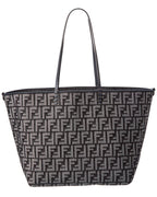 Fendi Roll Large Ff Denim & Leather Tote