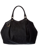 Gucci Black Gg Canvas Large Sukey Tote (Authentic Pre-Loved)