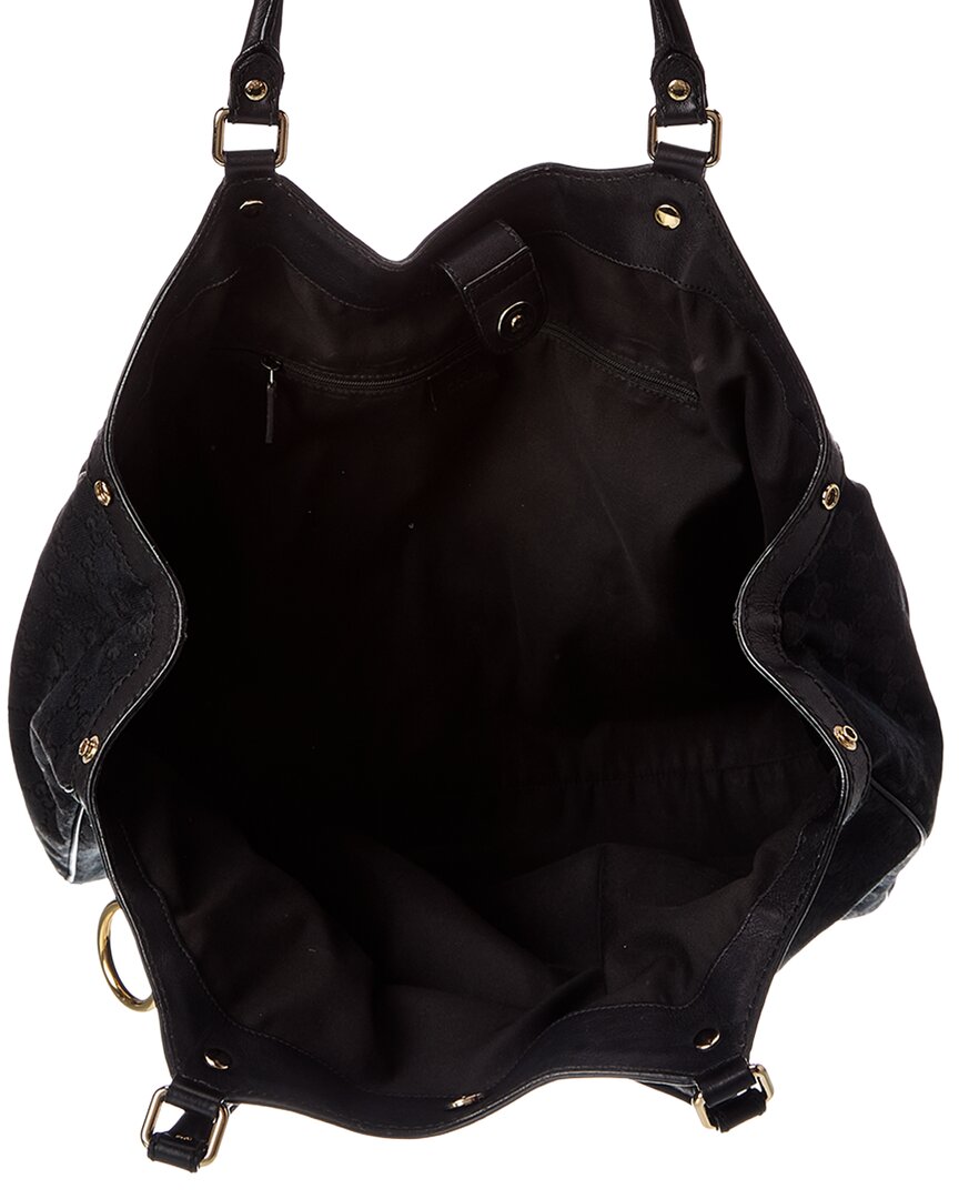 Gucci Black Gg Canvas Large Sukey Tote (Authentic Pre-Loved)