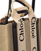 Chloé Woody Small Canvas & Leather Tote, Os, Blue