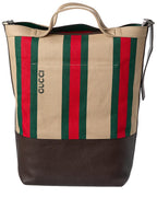 Gucci Large Canvas & Leather Tote