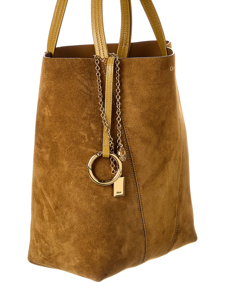 Chloé Spin Medium Suede & Leather Tote