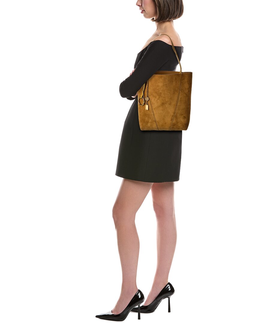 Chloé Spin Medium Suede & Leather Tote