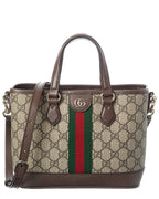 Gucci Ophidia Small Gg Supreme Canvas & Leather Tote