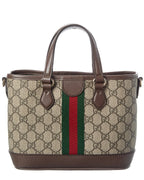 Gucci Ophidia Small Gg Supreme Canvas & Leather Tote