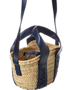 Chloé Sense Small Raffia & Leather Basket Tote