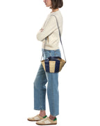 Chloé Sense Small Raffia & Leather Basket Tote