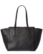 Gucci Black Pebbled Calfskin Leather Small Swing Tote (Authentic Pre-Loved)